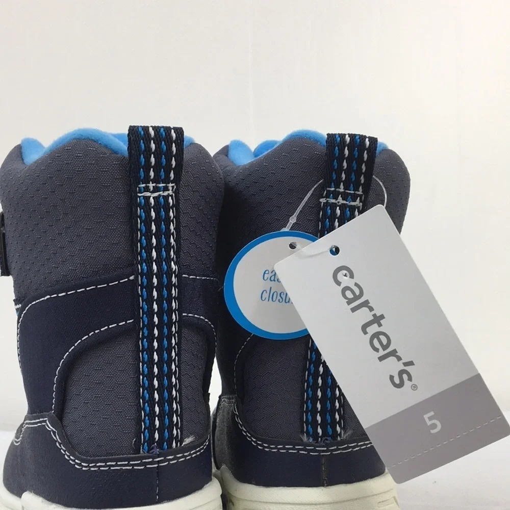 Carters Unisex Uphill Navy Snow Boot Size 5 Brand NEW With Tags
